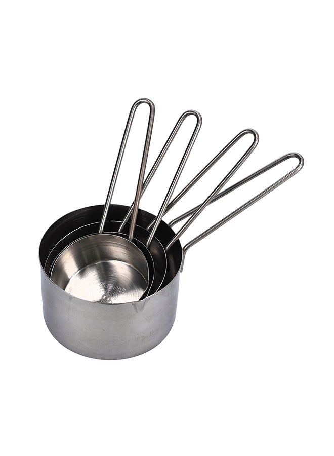 Royalford 4Pcs Measuring Cup Set Wire Handle Made In India Silver - Image 4