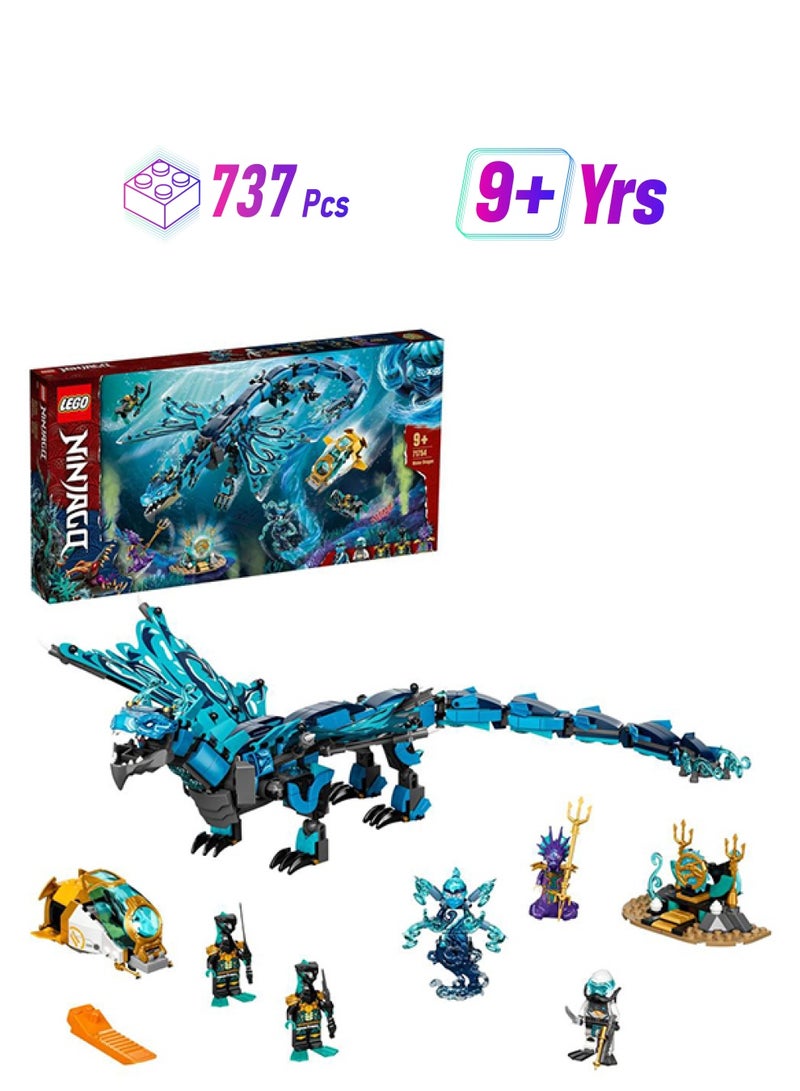 ليغو مجموعة بناء تنين الماء نينجاجو 71754 (737 قطعة) - Image 1