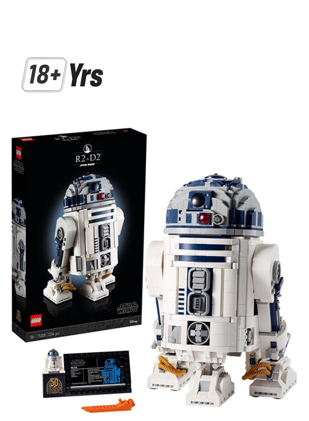 6332984 Star Wars™ R2-D2™ 75308 Building Kit; Creative Building Kit; Collectible Star Wars Building Set For Adults And A Fun Holiday Gift, Birthday Present Or Surprise Treat For Star Wars Fans (2,314 Pieces) 2314 18+ years - https://f.nooncdn.com/p/pnsku/N48604993A/45/_/1742490264/c902e17f-b80e-4051-b90e-643b07085a48.jpg?width=original
