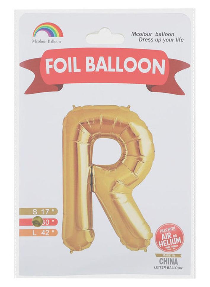 أم كولور بالون بالون من القصدير على شكل حرف R - Image 1