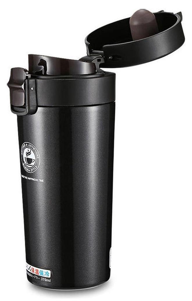 Portable Thermal Coffee Mug Travel Black 380 ml - Image 1
