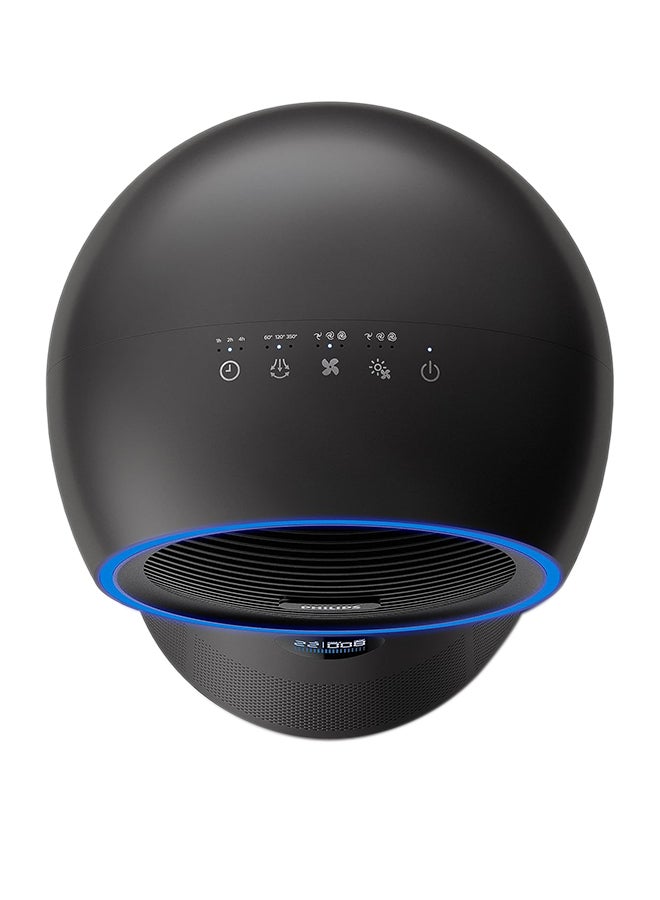 Philips - 3-in-1 Purifier, Fan
and Heater AMF220/95 Metallic Black - Image 1