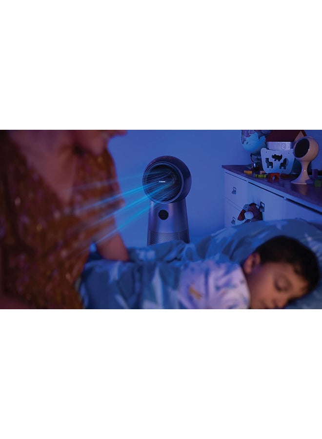 Philips - 3-in-1 Purifier, Fan
and Heater AMF220/95 Metallic Black - Image 1