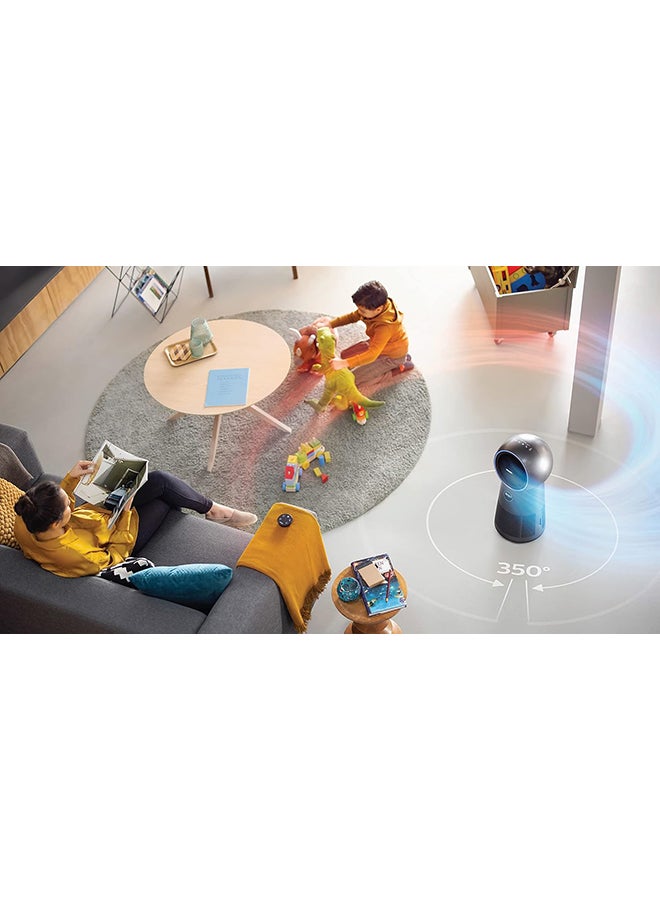 Philips - 3-in-1 Purifier, Fan
and Heater AMF220/95 Metallic Black - Image 1