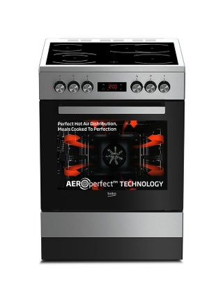 60x60cm Freestanding Ceramic Electric cooker, 4 Cooking Zones(2 Expandable), 8 Cooking Multifuntion Oven, 72 liters Oven Capacity, A+ Energy Rating, SteamShine Cleaning, Halogen Illumination, Removable Door Glass for Cleaning FSM67320GXS Steel - pnsku/N48625952A/45/_/1750838518/c6c179c4-4c7b-4592-ab7f-1440777f4827