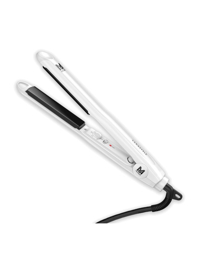 MOSER - Professional Cerastyle Hair Starightener For Women Ultra-Fast Heat-Up Time For Quick Usage Perfect Hair Starightener For Frizzy Curly Hair- White 4417-0151 White 33cm - Image 1