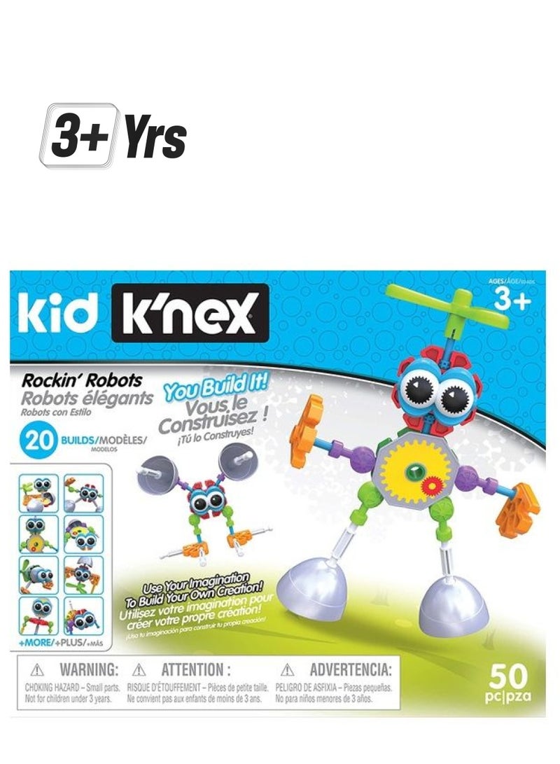 K'NEX 85009 50-Piece Rockin' Robots Building Set 50 3+ Years - Image 1
