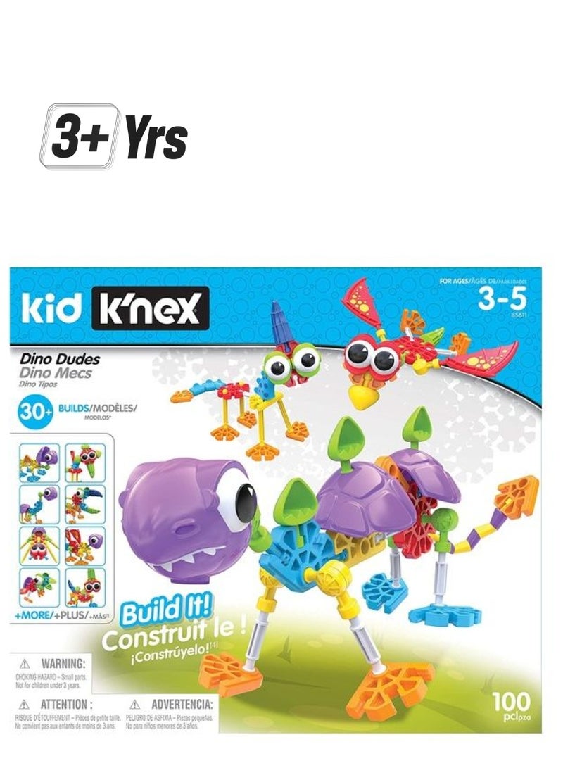 K'NEX 85611 K’Nex - Kid 85611 Dino Dudes Building Set 100 Pieces 100 3+ Years - Image 1