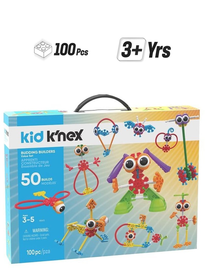 K'NEX 85612 100-Piece Budding Builders Value Set 100 3+ Years - Image 1