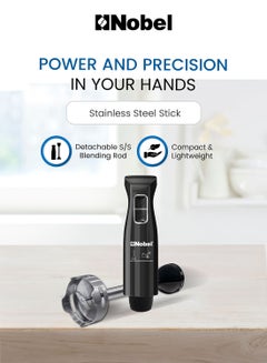 Nobel Hand Blender Stainless Steel Rob and Blade NHB12 Black  - Image 5