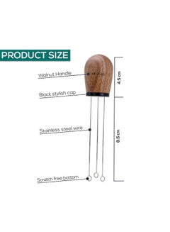MIBRU Wooden Handle Needle Coffee Tamper Silver/Brown 500ml  - Image 5