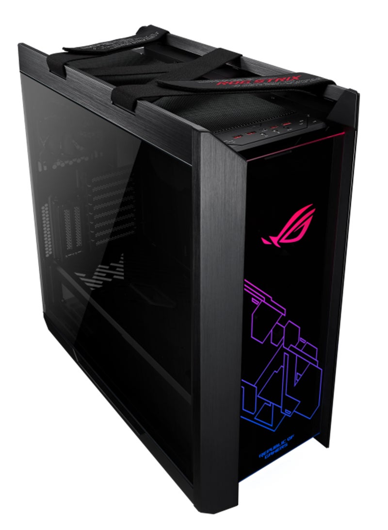 ASUS ROG Strix Helios Mid-Tower Gaming Case, Tempered Glass & Aluminum, Aura Sync RGB Front Panel, Vertical & Horizontal GPU Support, Headphone & Mic Ports, Advanced Cable Management, PSU Shroud, Black | 90DC0020-B39000 Black - Image 2