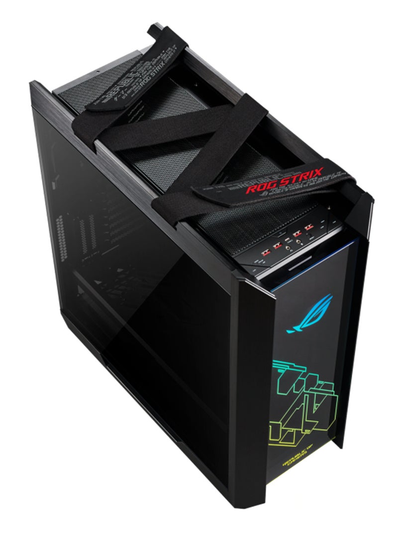 ASUS ROG Strix Helios Mid-Tower Gaming Case, Tempered Glass & Aluminum, Aura Sync RGB Front Panel, Vertical & Horizontal GPU Support, Headphone & Mic Ports, Advanced Cable Management, PSU Shroud, Black | 90DC0020-B39000 Black - Image 5