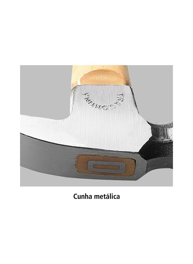 TRAMONTINA 16oz Claw Hammer with Polished Wood Handle Beige/Silver - Image 4