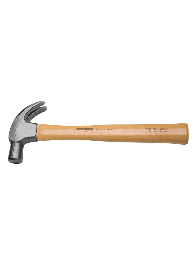 TRAMONTINA 29mm Shot Blasted Claw Hammer with Hard Wood Handle Beige/Grey  - Image 1