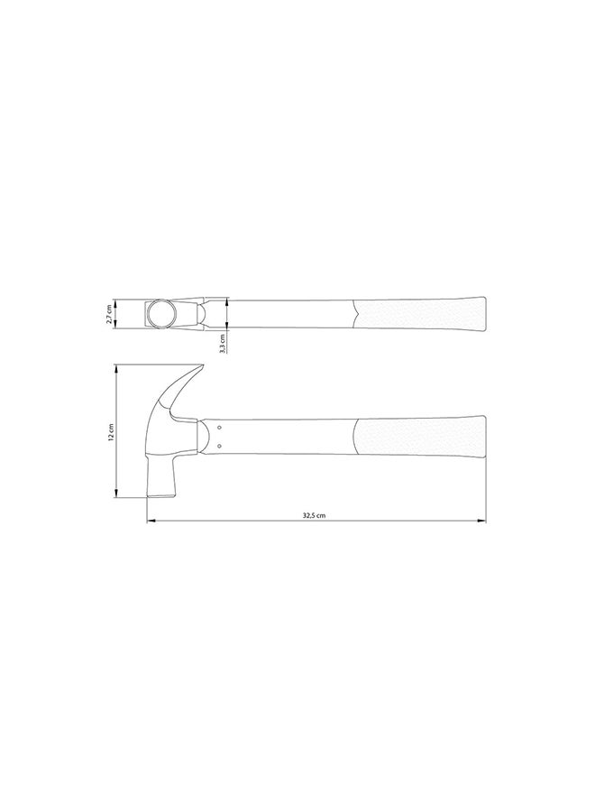 TRAMONTINA - 27mm Claw Hammer with Engineering Polymer Handle Brown/Grey - Image 1