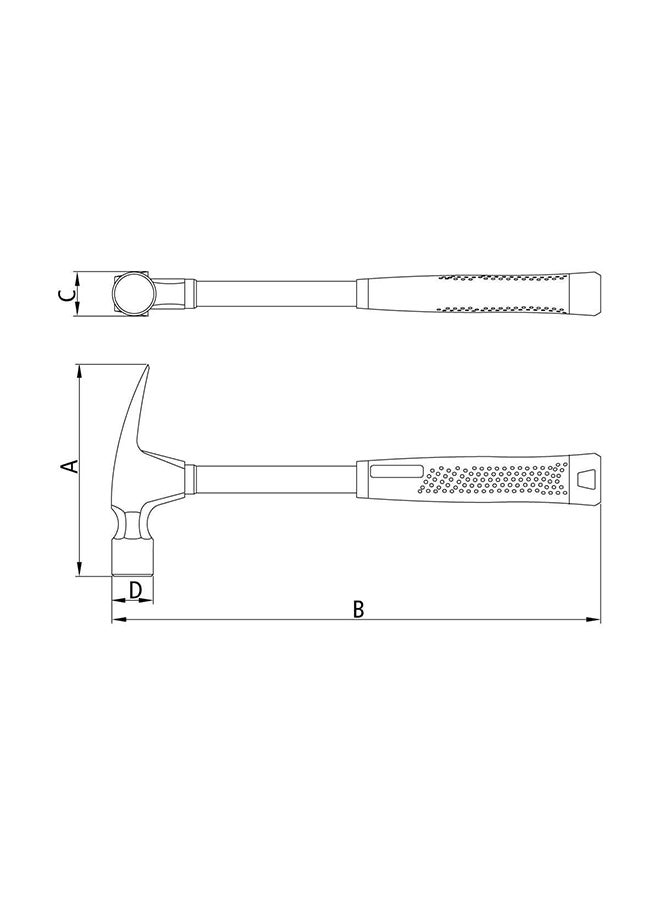TRAMONTINA - 16oz Framing Hammer with Polished Tubular Steel Handle Multicolour - Image 1