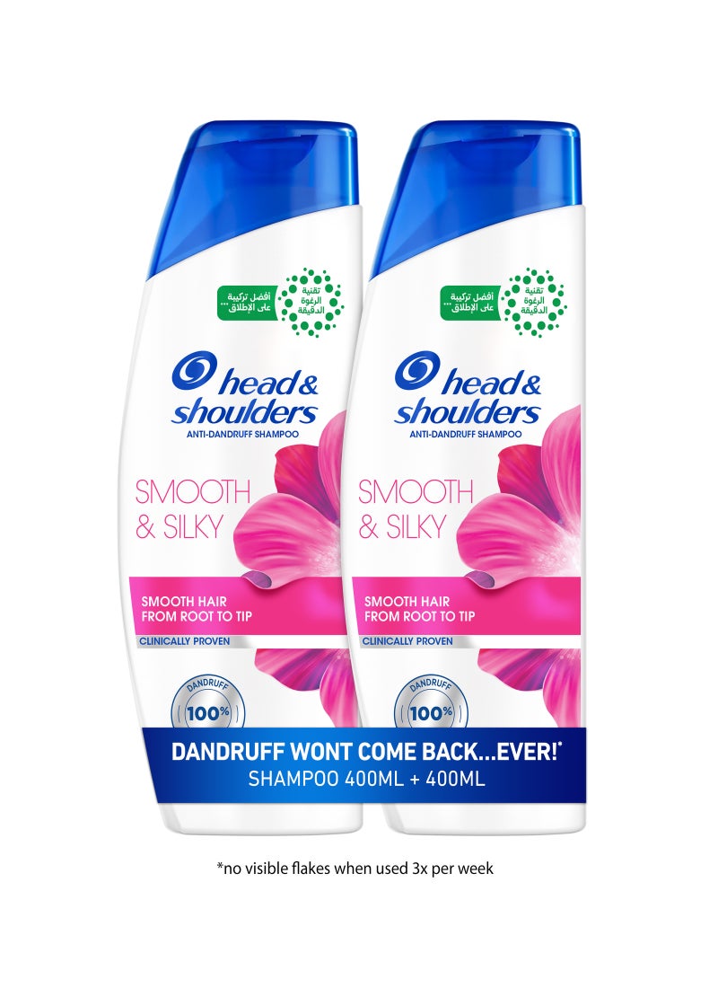 Head & Shoulders Smooth And Silky Anti-Dandruff Shampoo 400ml - Image 1