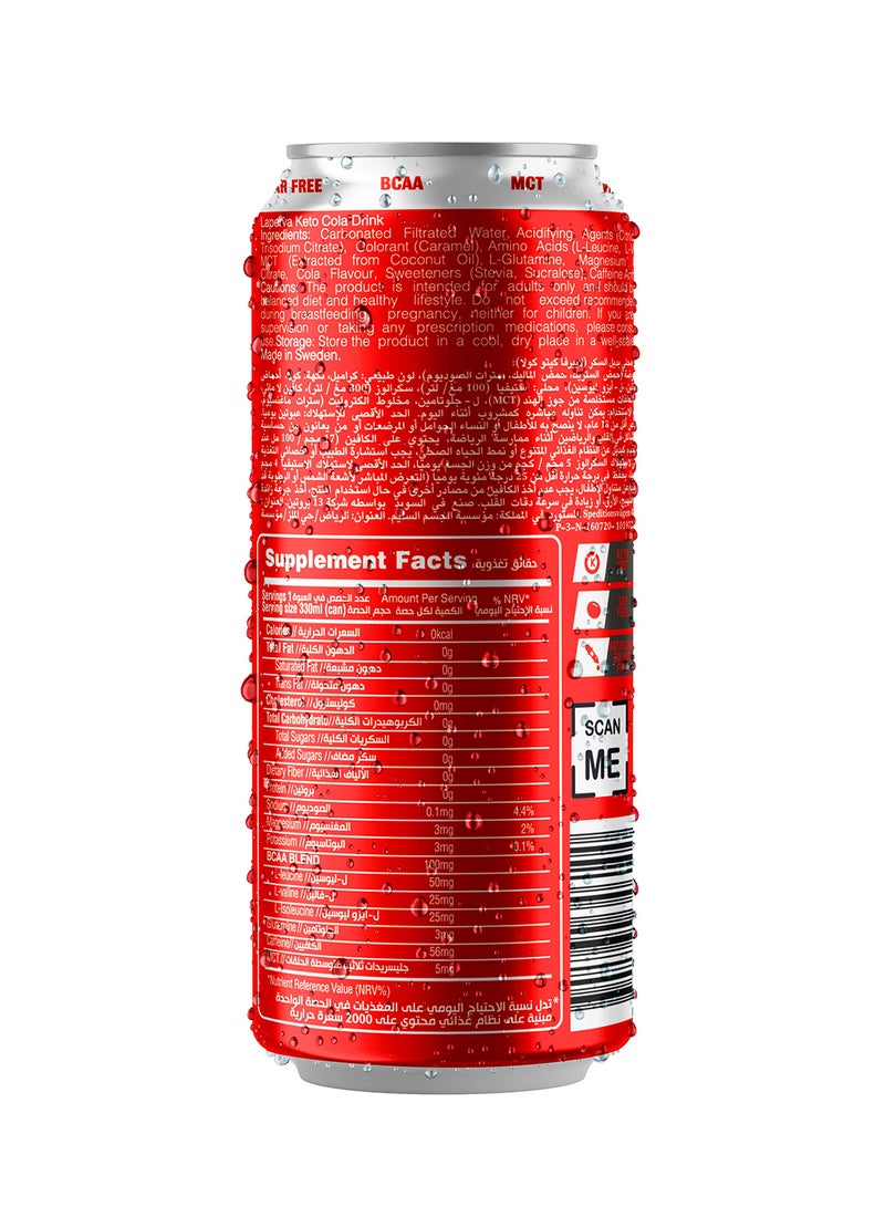Keto Cola Soft Drink -Diet Cola- 330ml