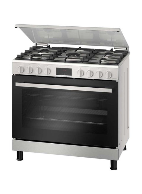 Gas Range Cooker, 90 cm, with High Output Burner HGW3ASQ50M Stainless Steel