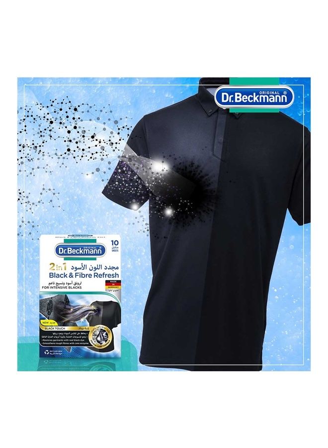 Dr. Beckmann 2-In-1 Colour And Fibre Refresh Black 10 Sheets Black - Image 1