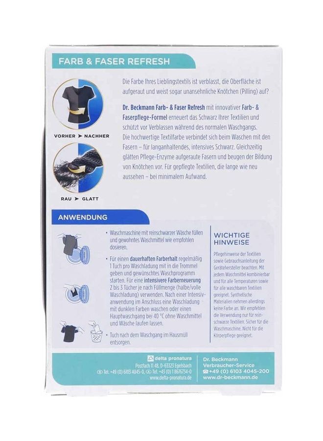 Dr. Beckmann 2-In-1 Colour And Fibre Refresh Black 10 Sheets Black - Image 2