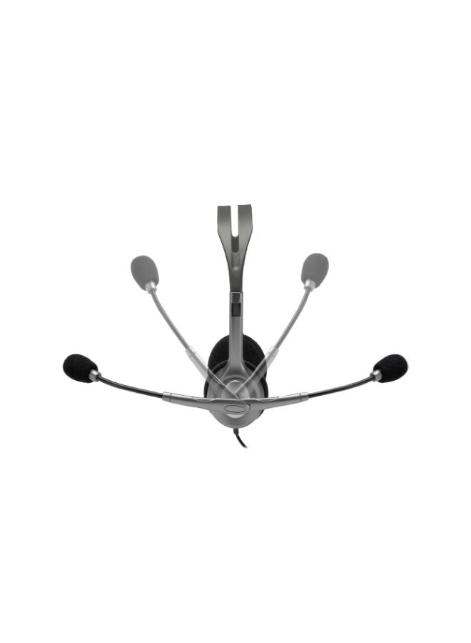 Logitech H110 Head-Mounted Stereo Headset With Adjustable Noise Reduction Microphone Grey  - Image 4