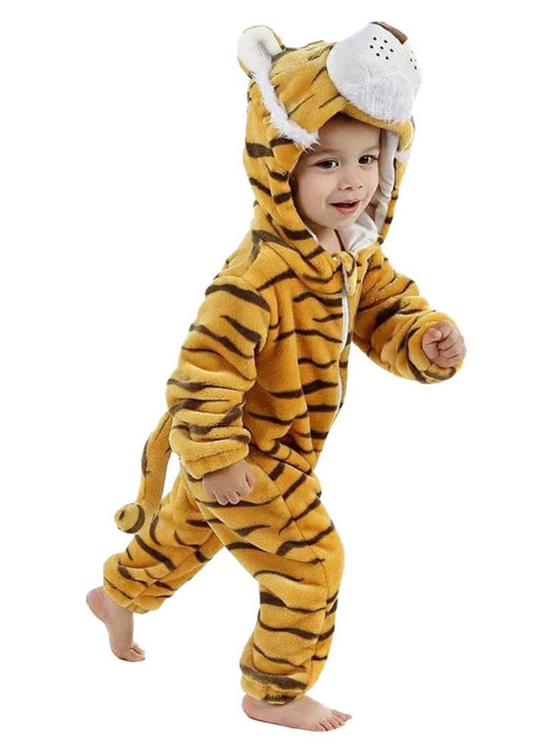 زي تنكري للأطفال من مزيج القطن على شكل نمر - Image 1