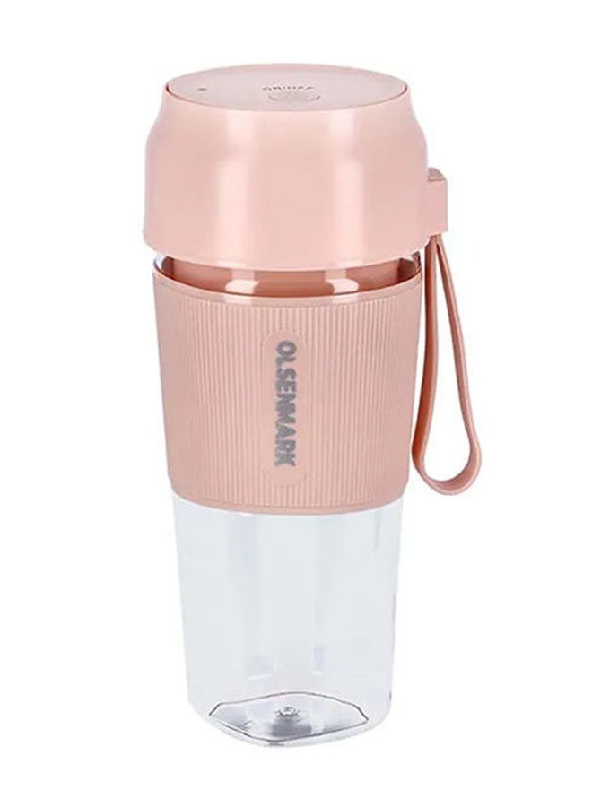 أولسنمارك - خلاط محمول قابل للشحن عن طريق منفذ USB 300 ml 40 W OMSB2439 الوردي/الشفاف - Image 1