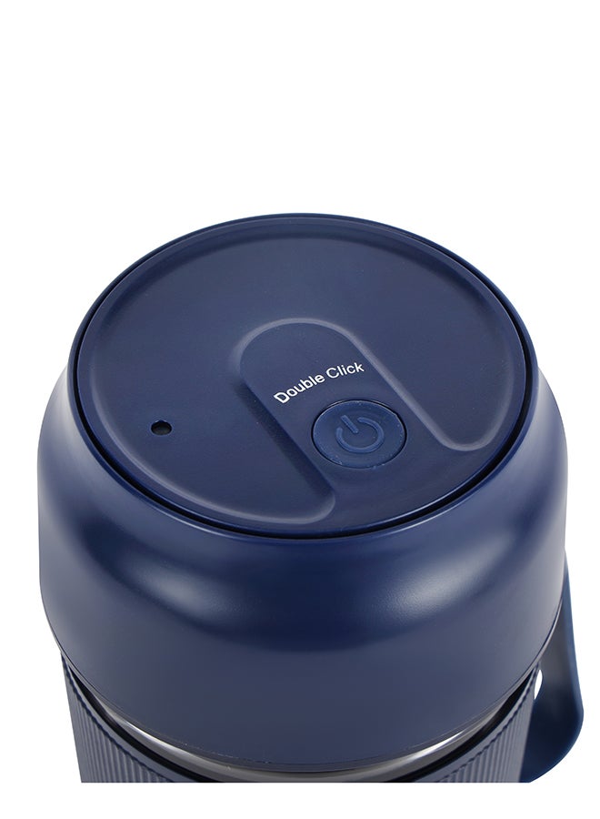 Rechargeable Portable Blender Mixer Juicer, High Speed Powerful Copper Motor With Safety Lock, 300 ml shaker 300 ml 40 W OMSB2439 Blue/Clear