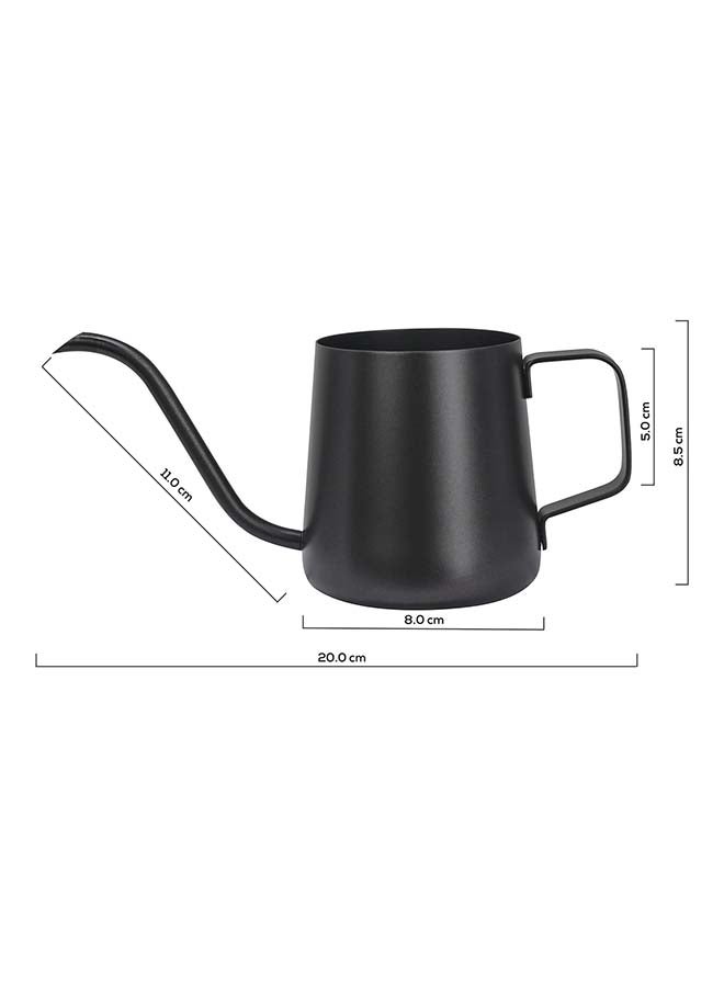 MIBRU V60 Pour Over Kettle Goose Neck Long Narrow Spout With Lid Drip Coffee Tea Pot Pitcher Black 350ml  - Image 3