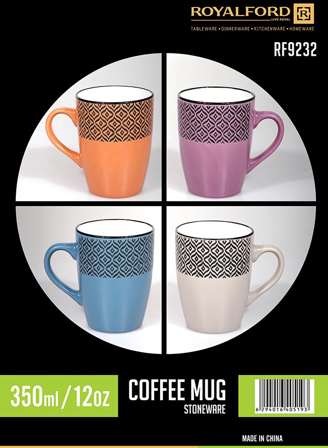 Royalford - Stoneware Coffee Mug Assorted Color 380.0ml - Image 1