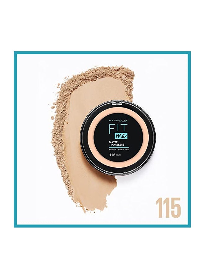 ميبلين نيويورك بودرة فيت مي مات آند بورلس 115 إيفوري - Image 3