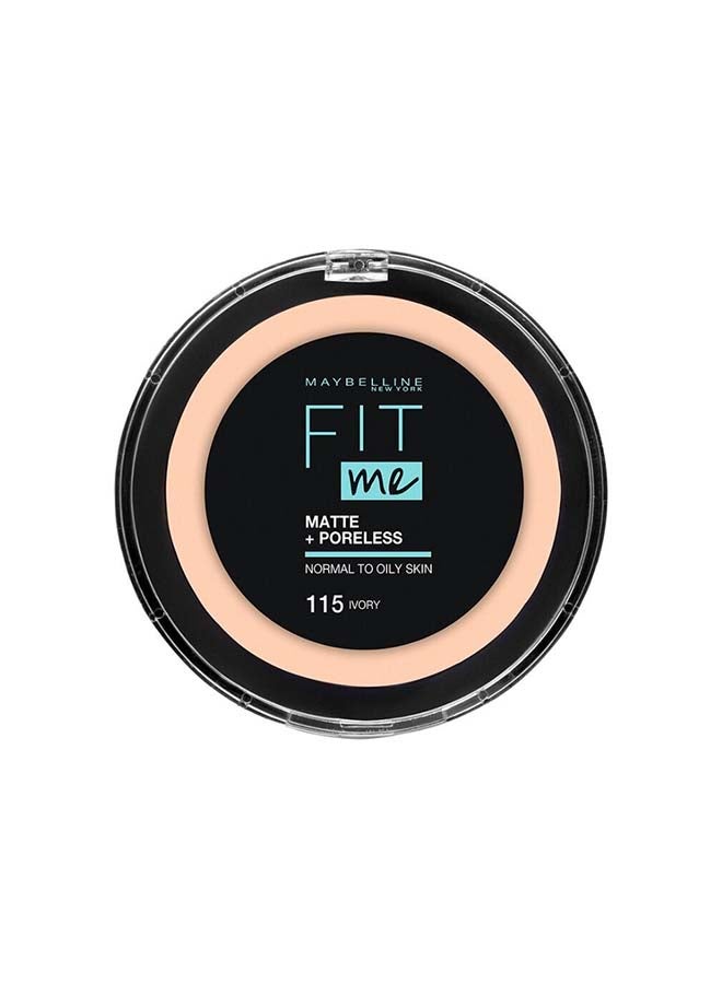 ميبلين نيويورك بودرة فيت مي مات آند بورلس 115 إيفوري - Image 1
