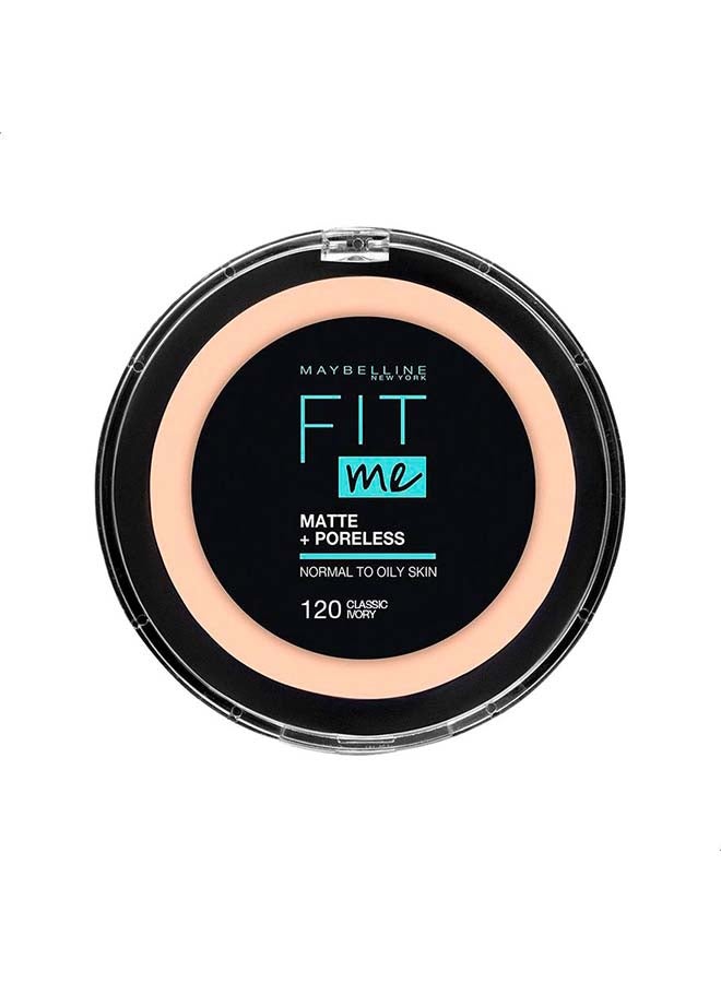 MAYBELLINE NEW YORK - Fit Me Matte & Poreless Powder 120 Classic Ivory - Image 1