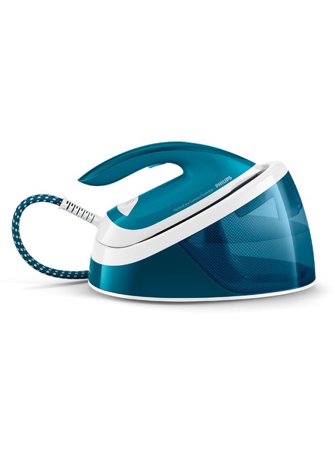 Philips PerfectCare Compact Essential Steam Generator Iron - 2400W, 120g/min Continuous Steam, 1.3L, OptimalTEMP Technology, Blue/White - GC6815/26 1.3 L 2400 W GC6815/26 Blue/White - Image 1