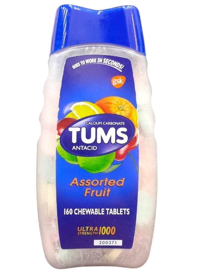 TUMS - Ultra Strength Assorted Fruit 160 Chewable Tablets - Image 1