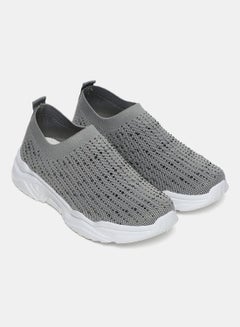 Athletiq Basic Slip Ons Mid Grey Melange  - Image 2