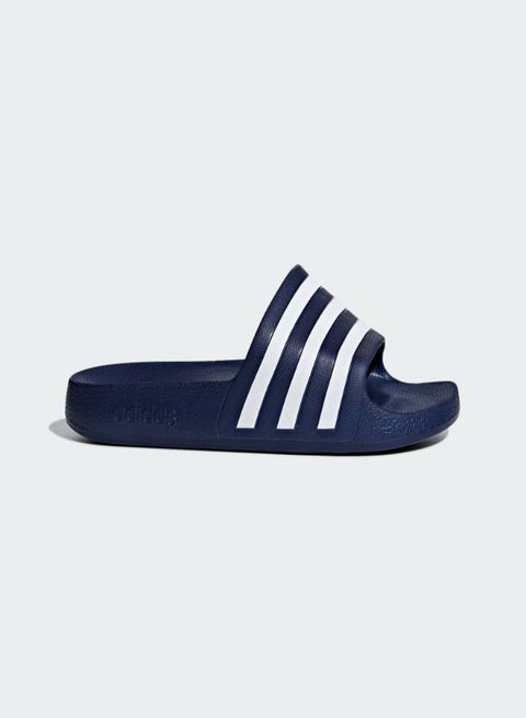 Adilette Aqua Slides Dark Blue/Cloud White