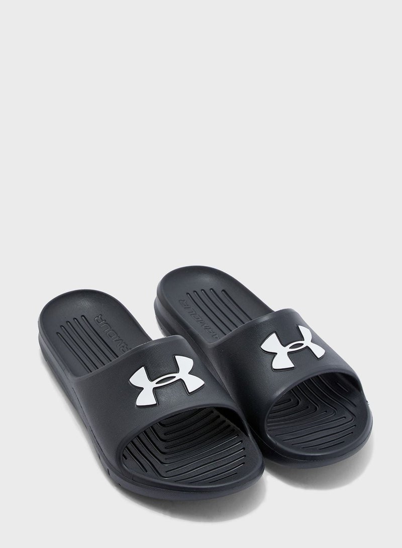 UNDER ARMOUR - Core Logo Slides Black - Image 1