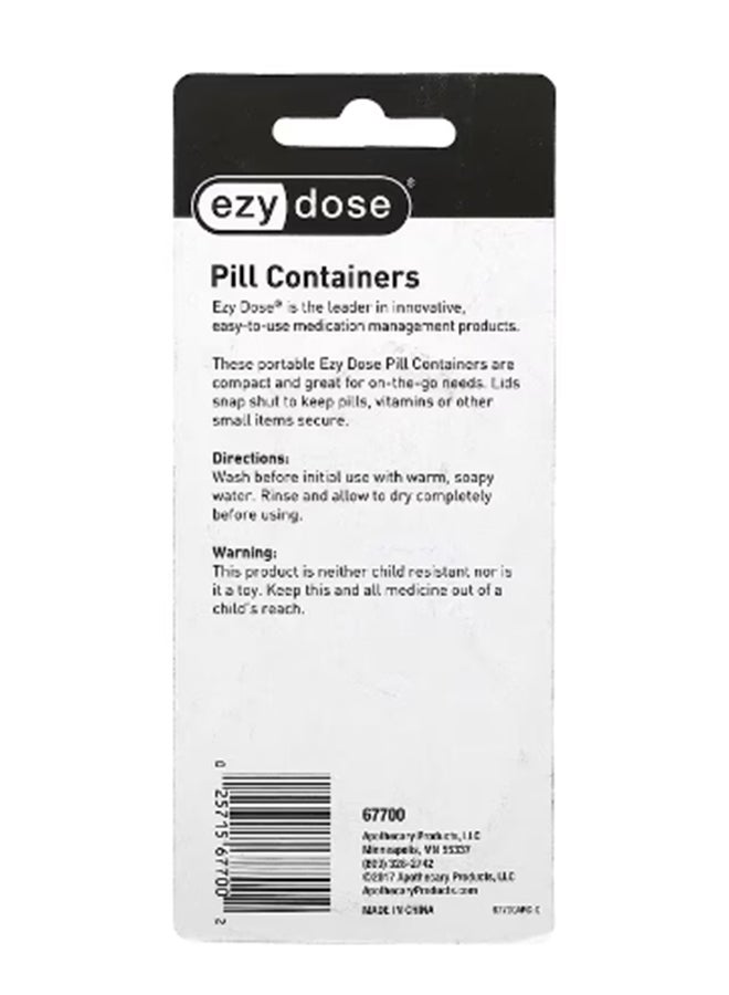 إيزي دوز علبة حبوب رفيعة تناسب الجيب أو المحفظة بسهولة، تحتوي على علبتين حبوب - Image 3