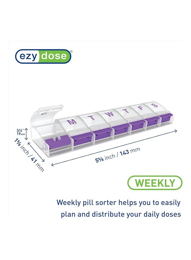 Ezy Dose Pushbutton 7 Day Pill Panner Assorted Medium 1 Unit  - Image 2