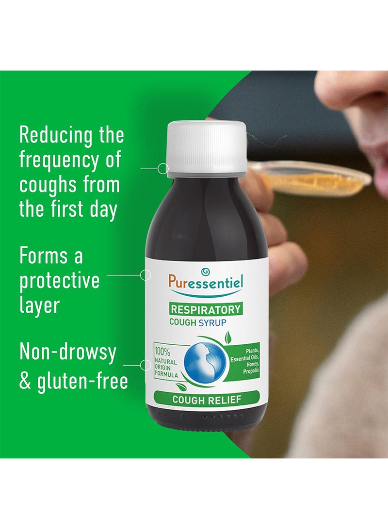 Puressentiel Respiratory Cough Syrup Cough Relief Infused With Plant Extract, Essential Oils, Honey And Propolis 100% Natural Origin 7 Years And Above 125Ml - Image 2