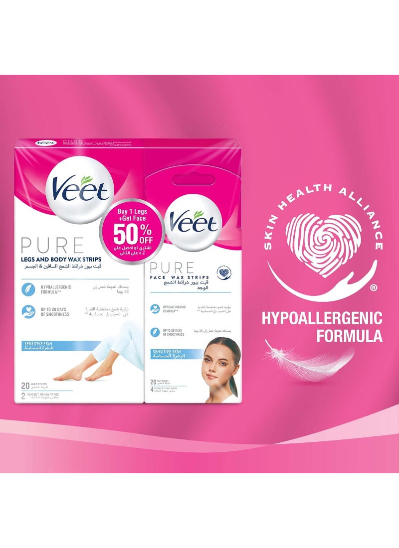 Veet Wax Strips For Sensitive Skin, Pack Of 40  - Image 2