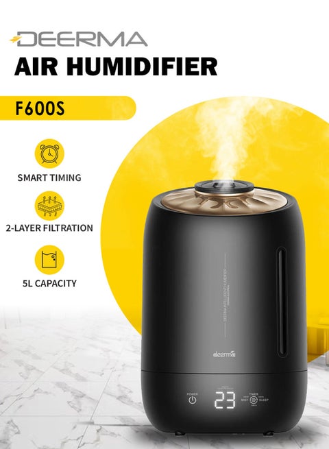 جهاز ترطيب وتنقية الهواء الرقمي F600S أسود