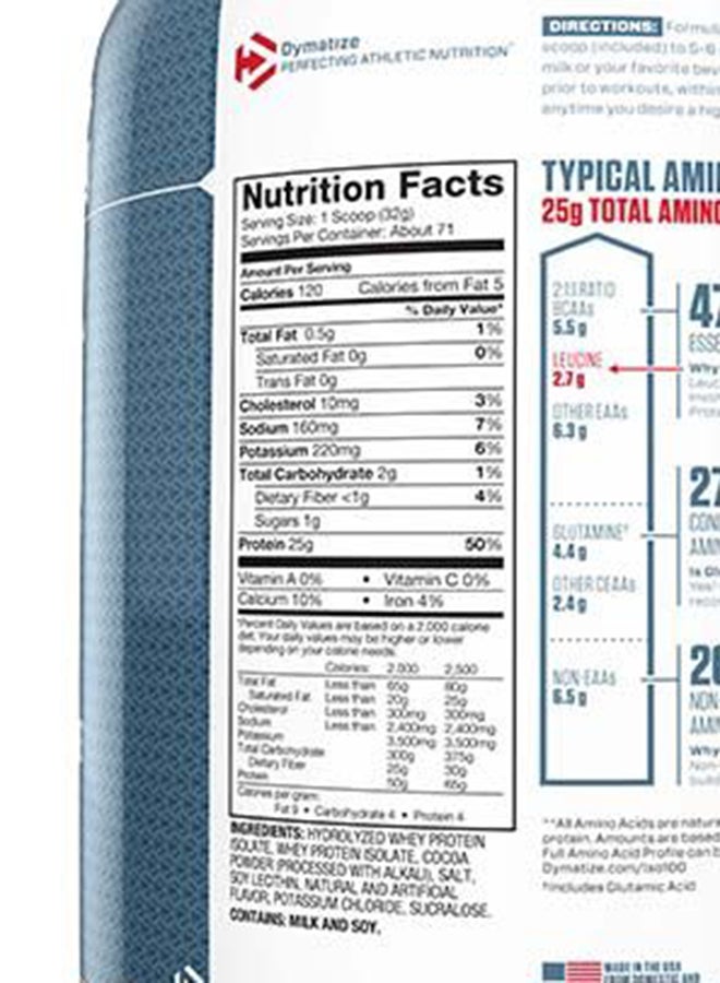 Dymatize Iso 100 Gourmet Chocolate 5 Lbs - Image 5