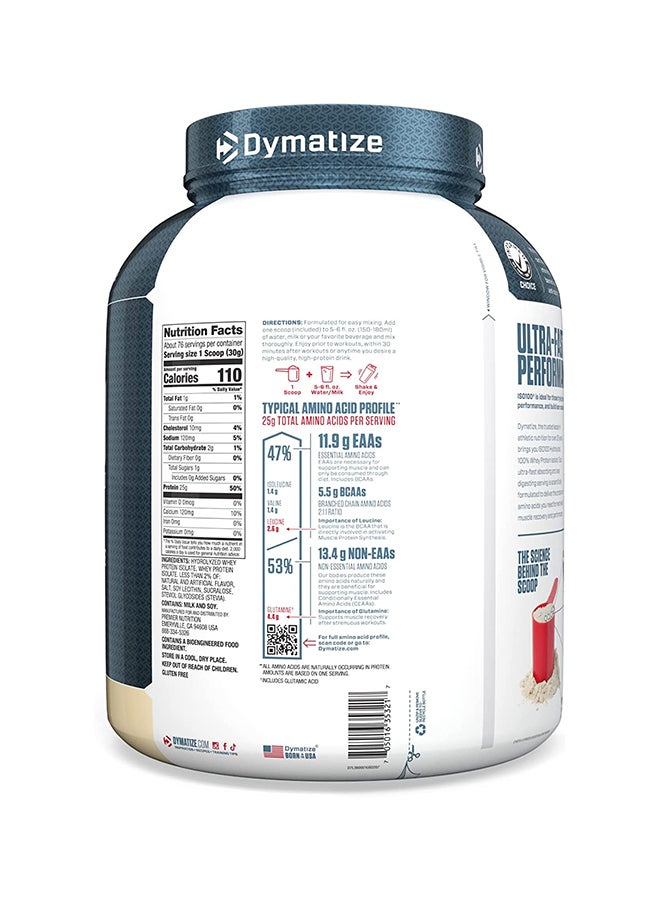 Dymatize ISO 100 Gourmet Vanilla 5 lbs 76 Servings - Image 2