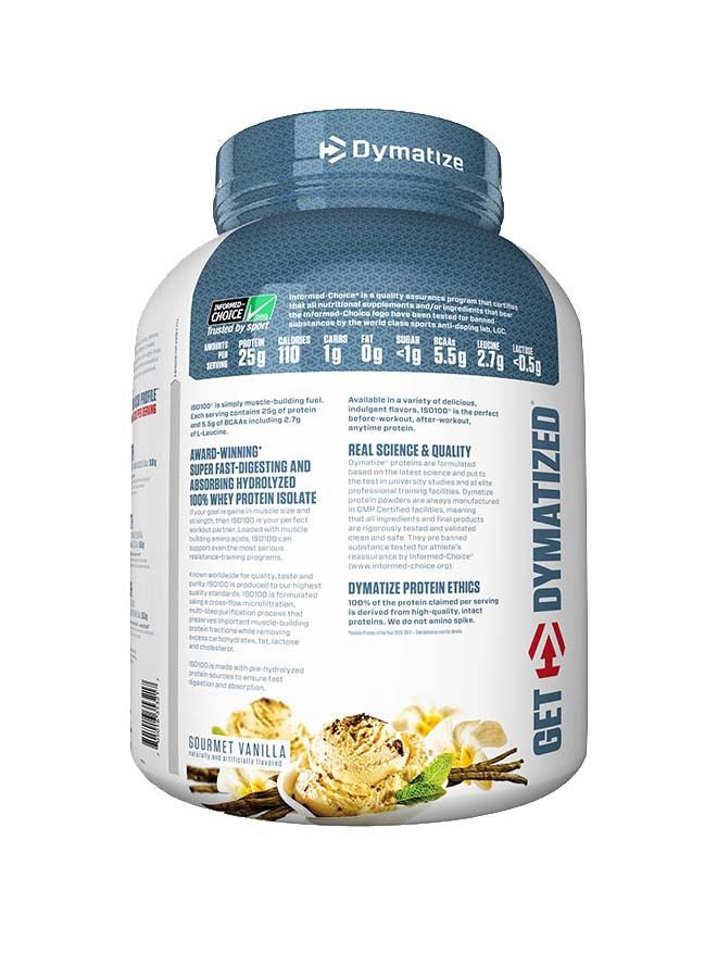 Dymatize ISO 100 Gourmet Vanilla 5 lbs 76 Servings - Image 3