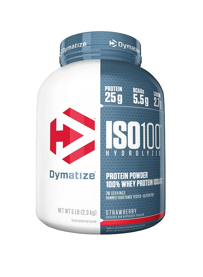 Dymatize Iso 100 Strawberry 5 Lbs  - Image 1