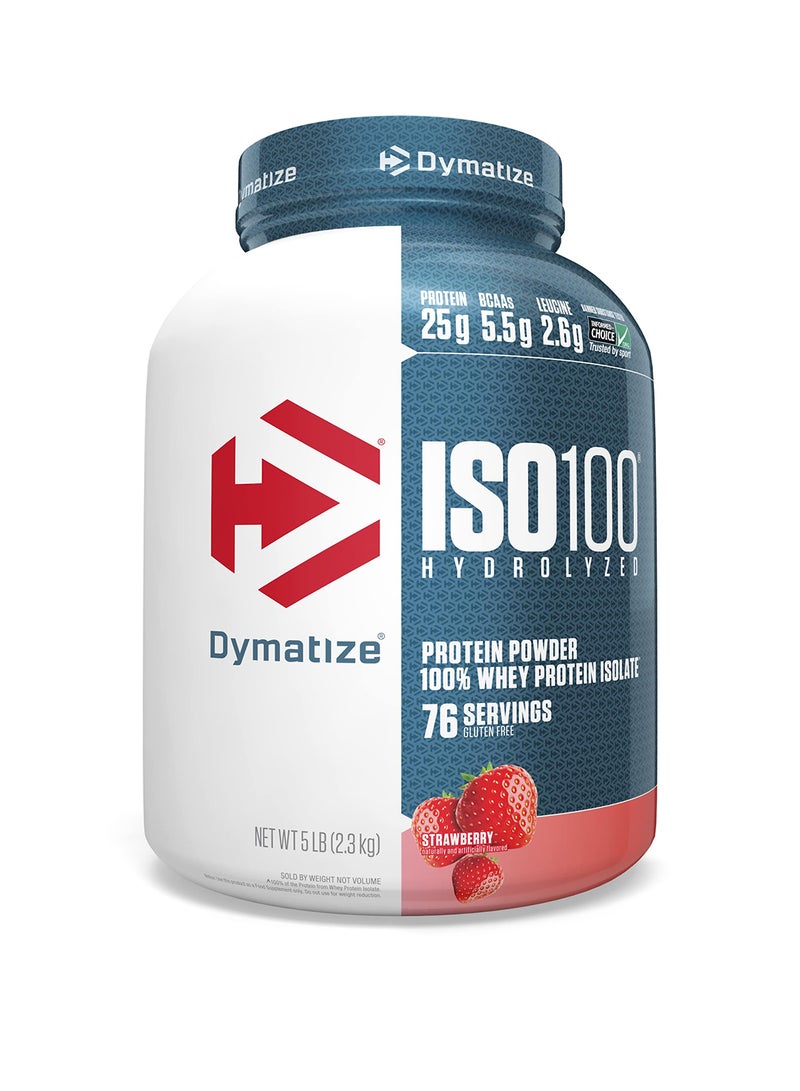Dymatize Iso 100 Strawberry 5 Lbs - Image 1
